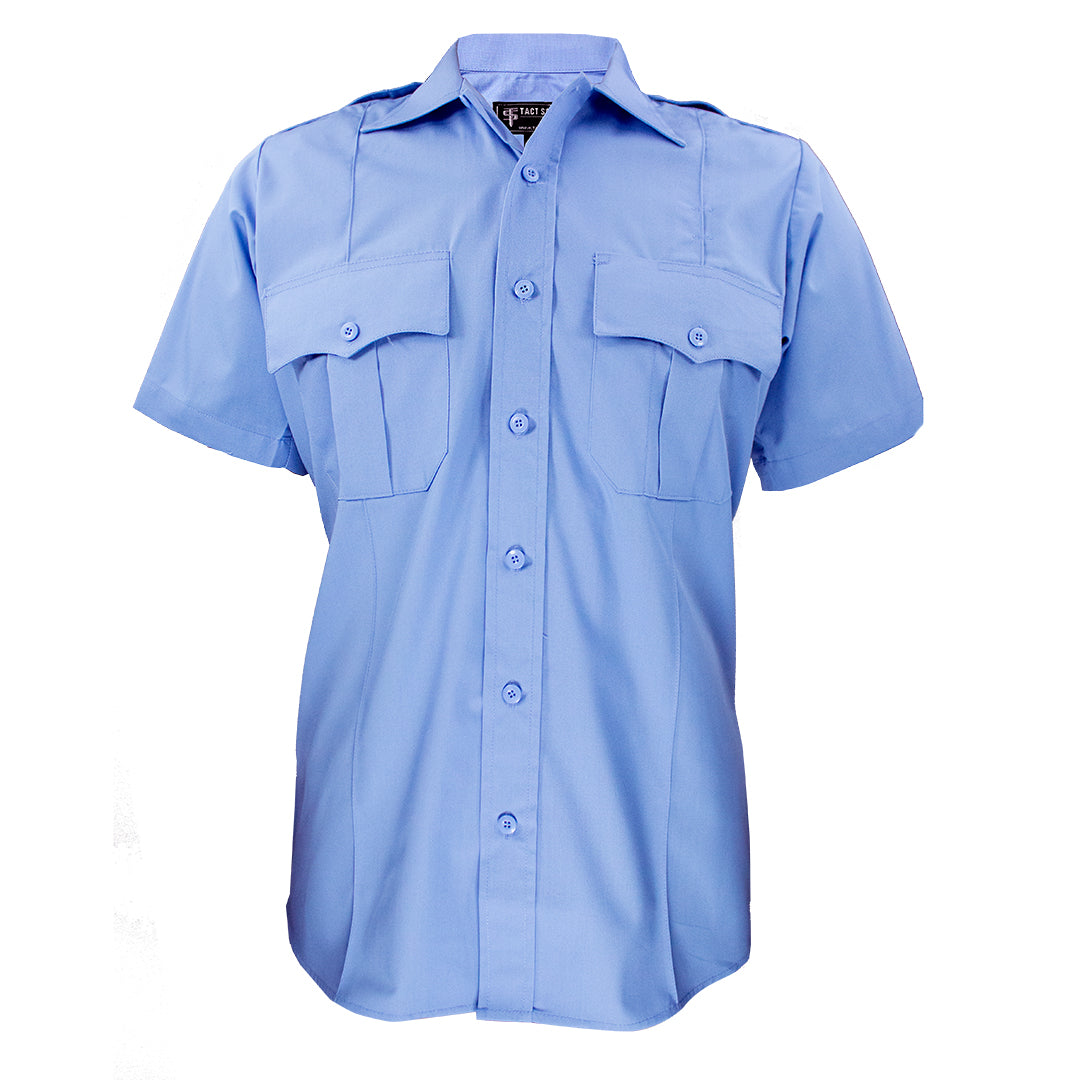 Tact Squad Polyester/Cotton Short Sleeve Uniform Shirt Lt Blue Men's (8013L)