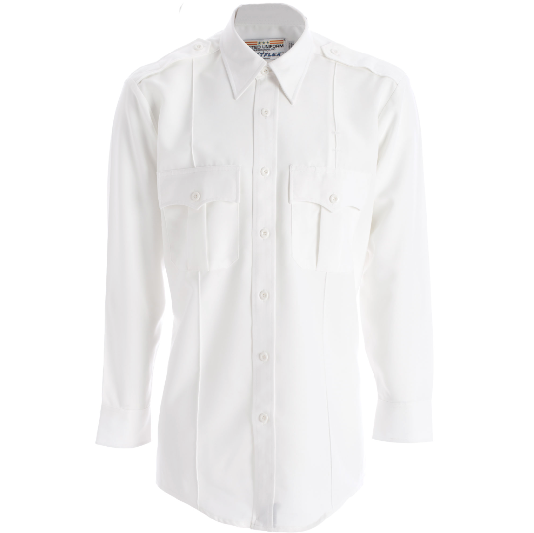 United Uniform Men's Polyflex Long Sleeve Shirt 100% Premium Polyester (UM11903)