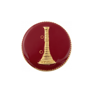 Smith & Warren 1 Bugles Seal Insignia C109E 1.625" (red enamel)