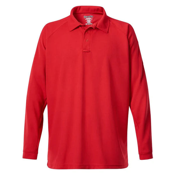 Vertx Men's Coldblack Long Sleeve Polo Red (VTX 4020P)