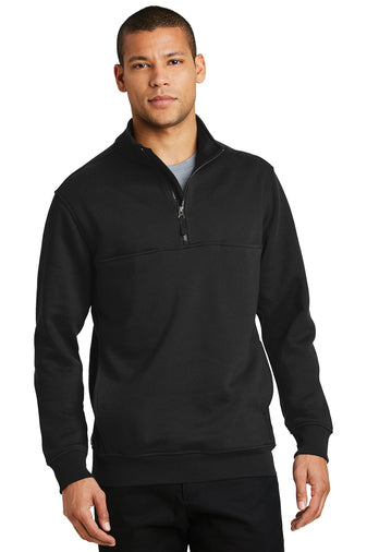 Groveland FD CornerStone® Men's 1/2-Zip Job Shirt - Black (CS626)