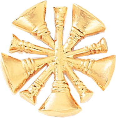 Blackinton Cut Out Horn Collar Insignia 3/4"