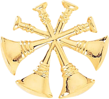 Blackinton Cut Out Horn Collar Insignia 3/4"