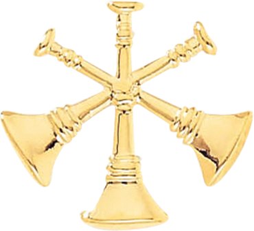 Blackinton Cut Out Horn Collar Insignia 3/4"