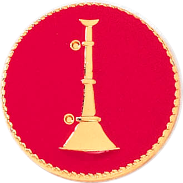 Blackinton Raised Bugles w/Enamel Background Collar Insignia 15/16