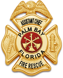 Palm Bay Fire Rescue S&W Chest Badge Glo Ray (F141AB)