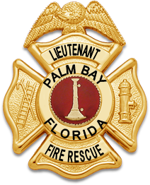 Palm Bay Fire Rescue S&W Chest Badge Glo Ray (F141AB)