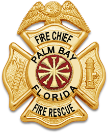 Palm Bay Fire Rescue S&W Chest Badge Glo Ray (F141AB)