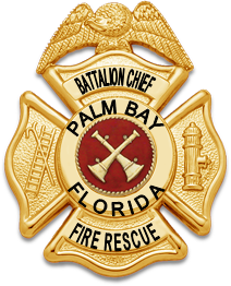 Palm Bay Fire Rescue S&W Chest Badge Glo Ray (F141AB)