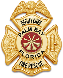 Palm Bay Fire Rescue S&W Chest Badge Glo Ray (F141AB)