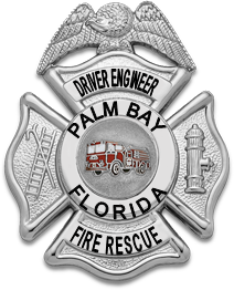 Palm Bay Fire Rescue S&W Chest Badge Rhodium (F141AB)