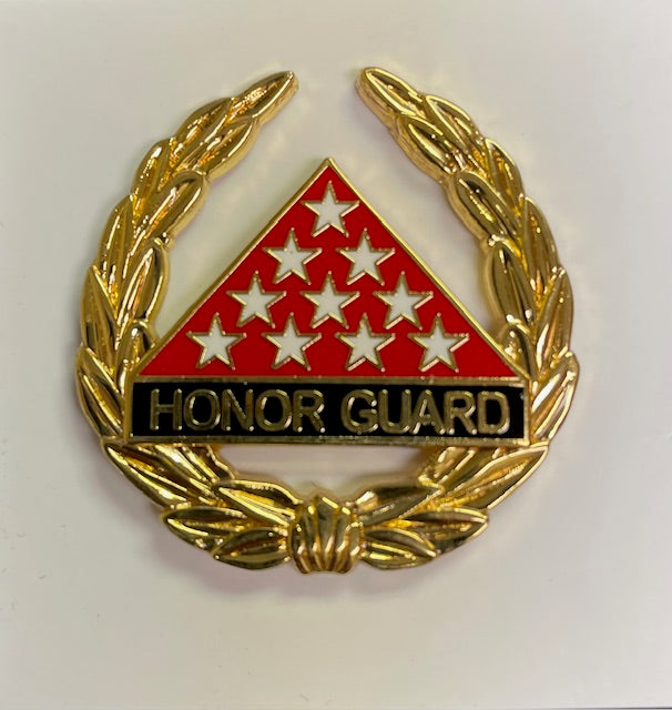 Honor Guard Collar Pin Triangle Wreath (P652-R & P651-R)