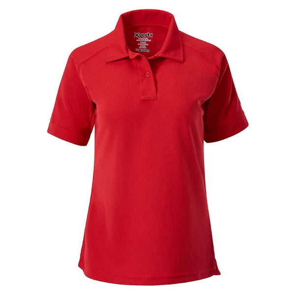 Vertx Women's Coldblack Short Sleeve Polo Red (VTX 4010P)