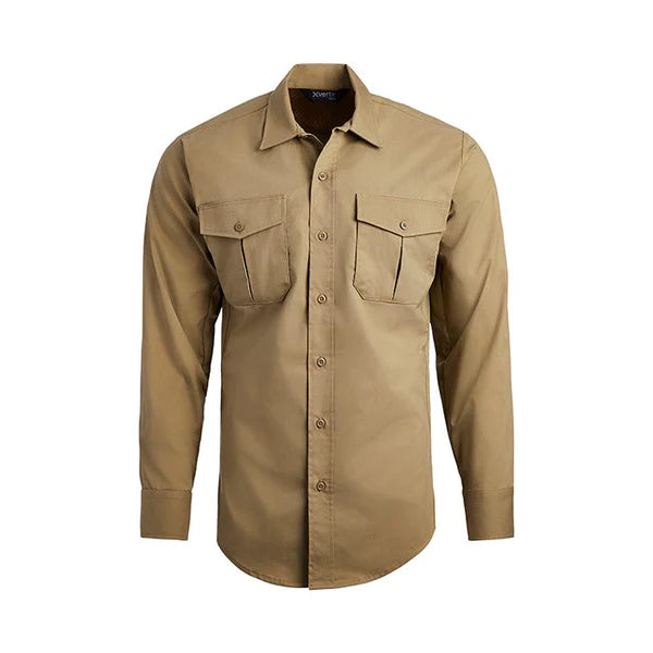 Palm Bay Fire Men’s Fusion Flex Long Sleeve Shirt  Black (VTX8240)